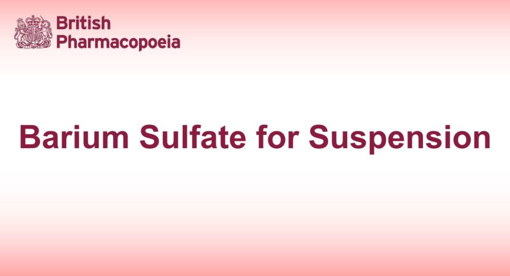 Barium Sulfate for Suspension