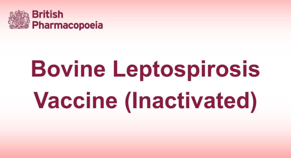 Bovine leptospirosis vaccine