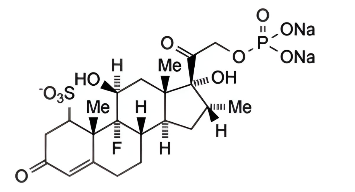 1. disodium 9-fluoro-11β,17-dihydroxy-16α-methyl-3-oxo-1ζ-sulfopregn-4-ene-21-yl phosphate (Sulfite adduct). 