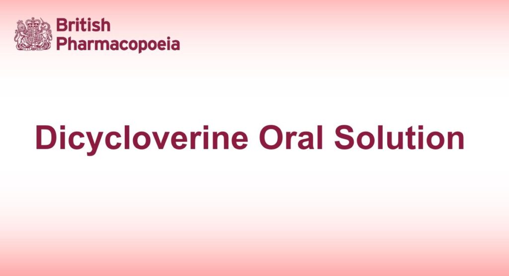 Dicycloverine Oral Solution