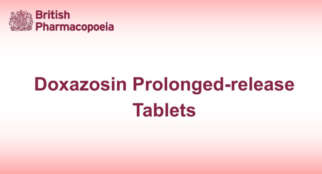 Doxazosin Prolonged-release Tablets
