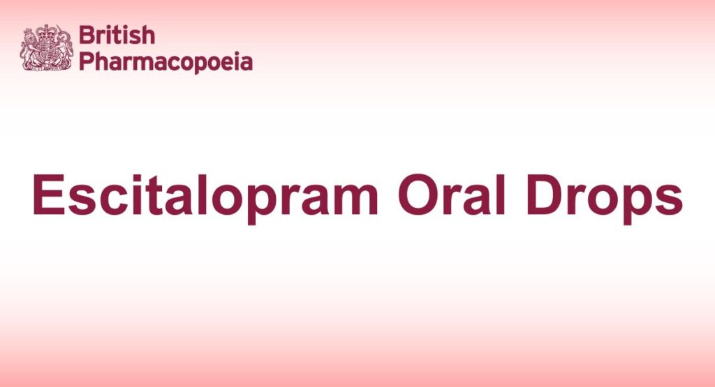 Escitalopram Oral Drops