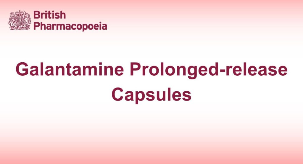 Galantamine Prolonged-release Capsules