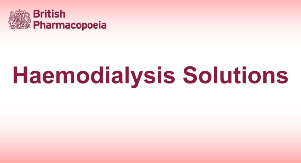 Haemodialysis Solutions