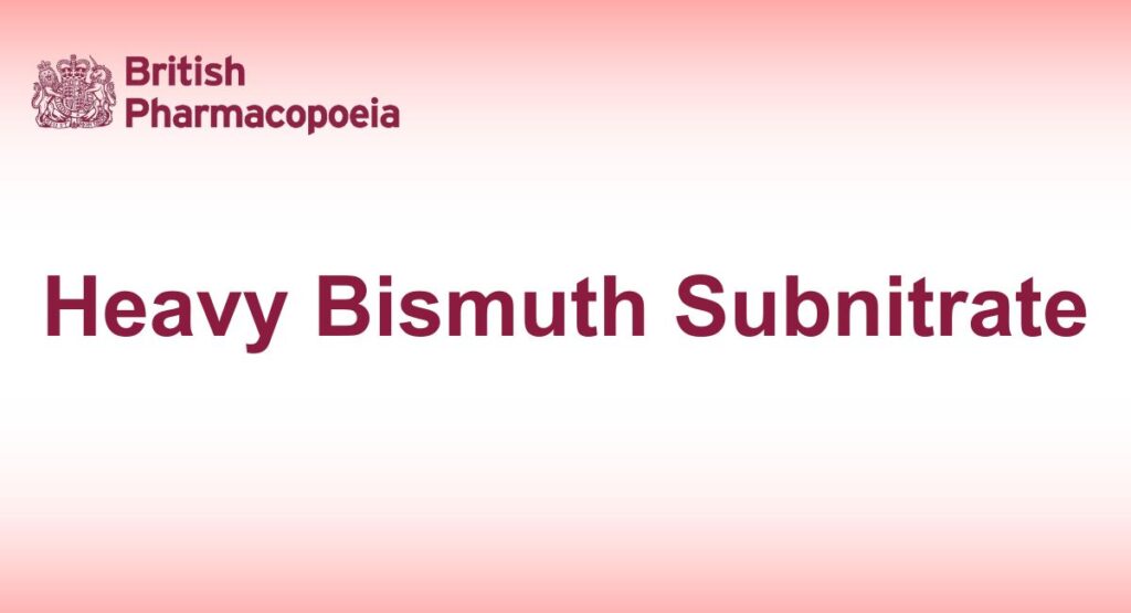 Heavy Bismuth Subnitrate