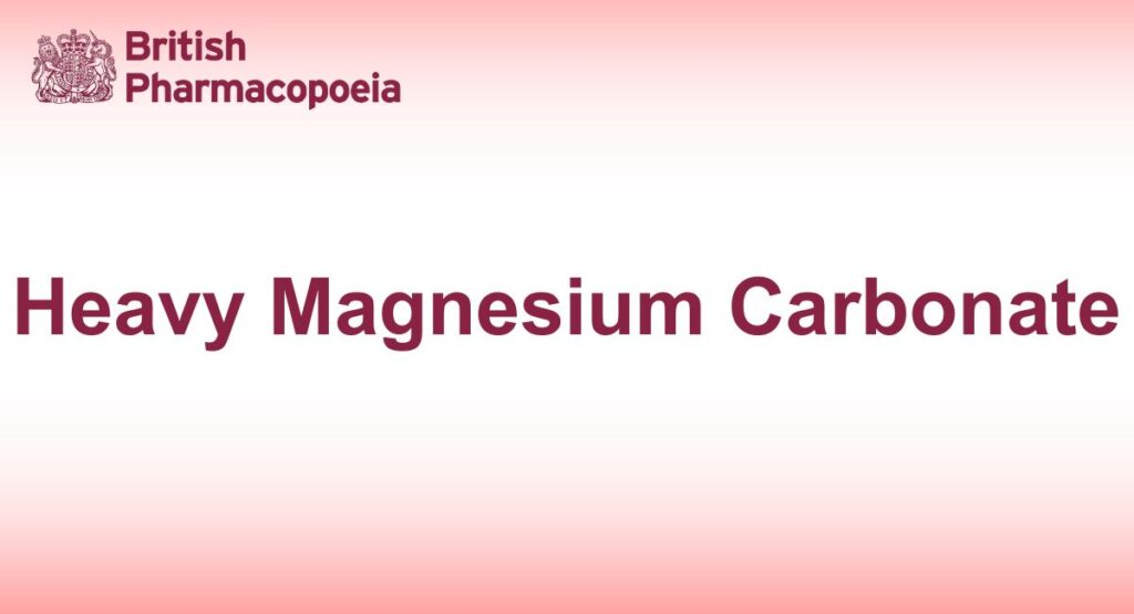 Heavy Magnesium Carbonate
