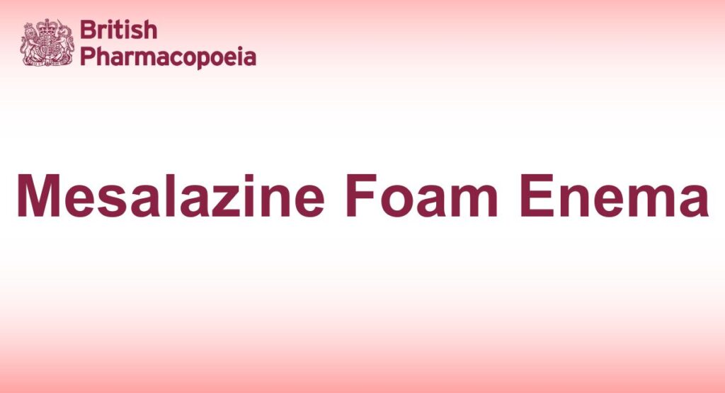 Mesalazine Foam Enema