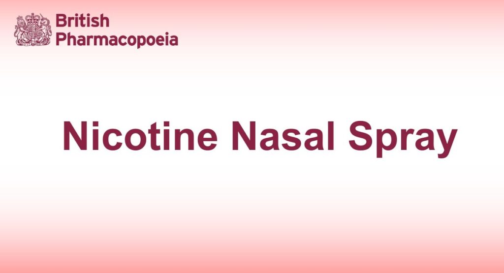 Nicotine Nasal Spray
