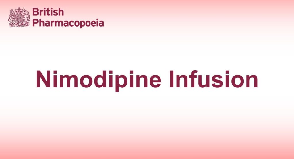 Nimodipine Infusion