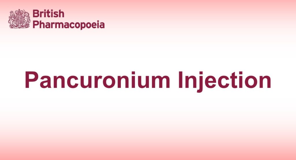 Pancuronium Injection