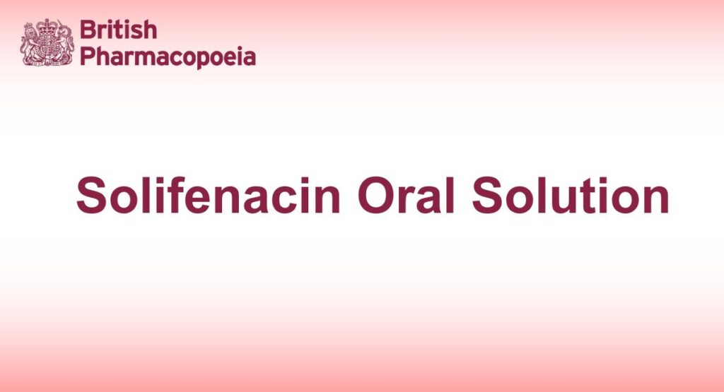 Solifenacin Oral Solution