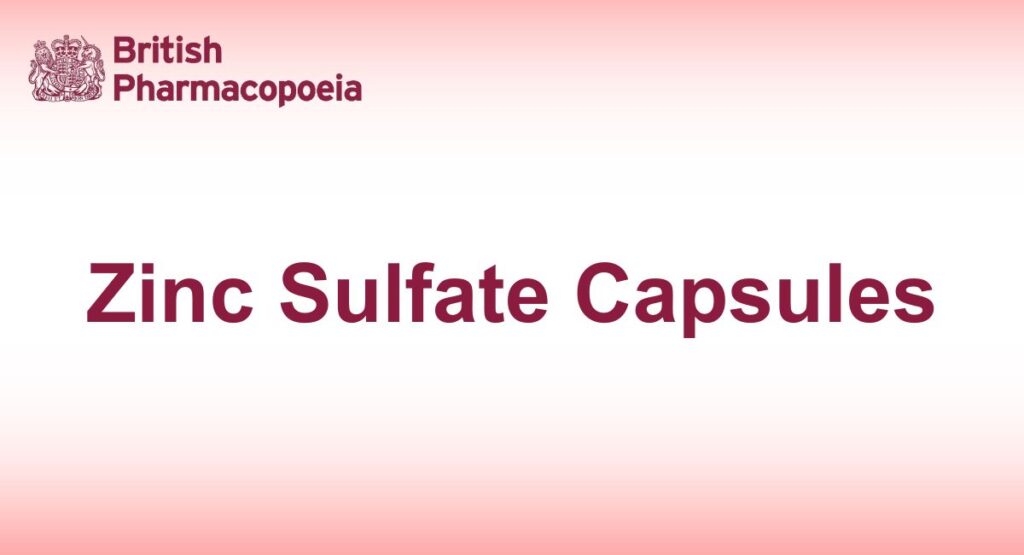 Zinc Sulfate Capsules