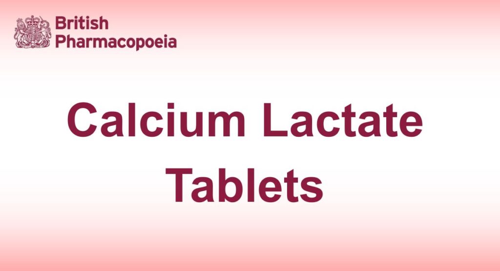 Calcium Lactate Tablets