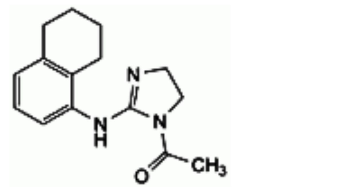 B. 1-[2-[(5,6,7,8-tetrahydronaphthalen-1-yl)amino]-4,5-dihydro-1H-imidazol-1-yl]ethan-1-one,