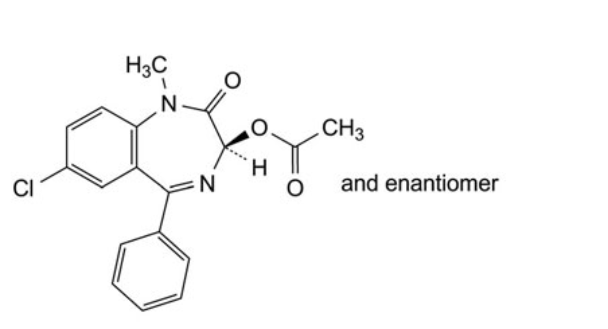 C. (3RS)-7-chloro-1-methyl-2-oxo-5-phenyl-2,3-dihydro-1H-1,4-benzodiazepin-3-yl acetate,