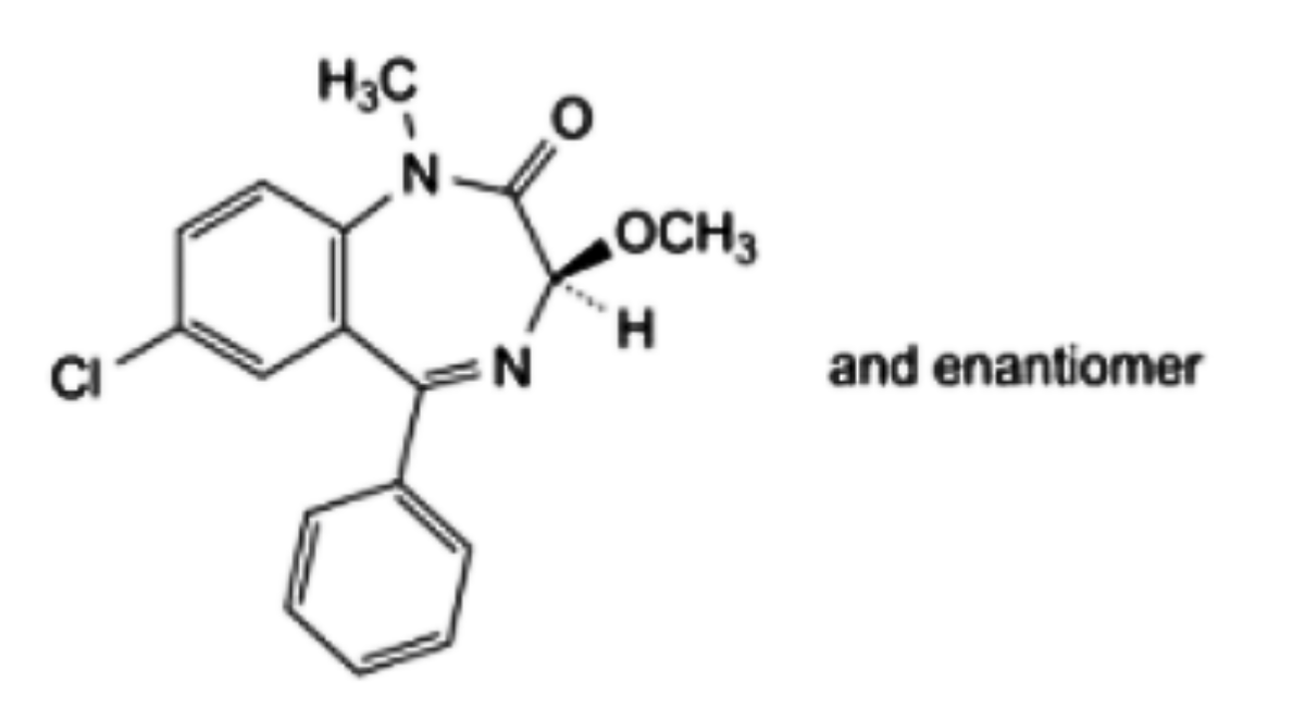 D. (3RS)-7-chloro-3-methoxy-1-methyl-5-phenyl-1,3-dihydro-2H-1,4-benzodiazepin-2-one,