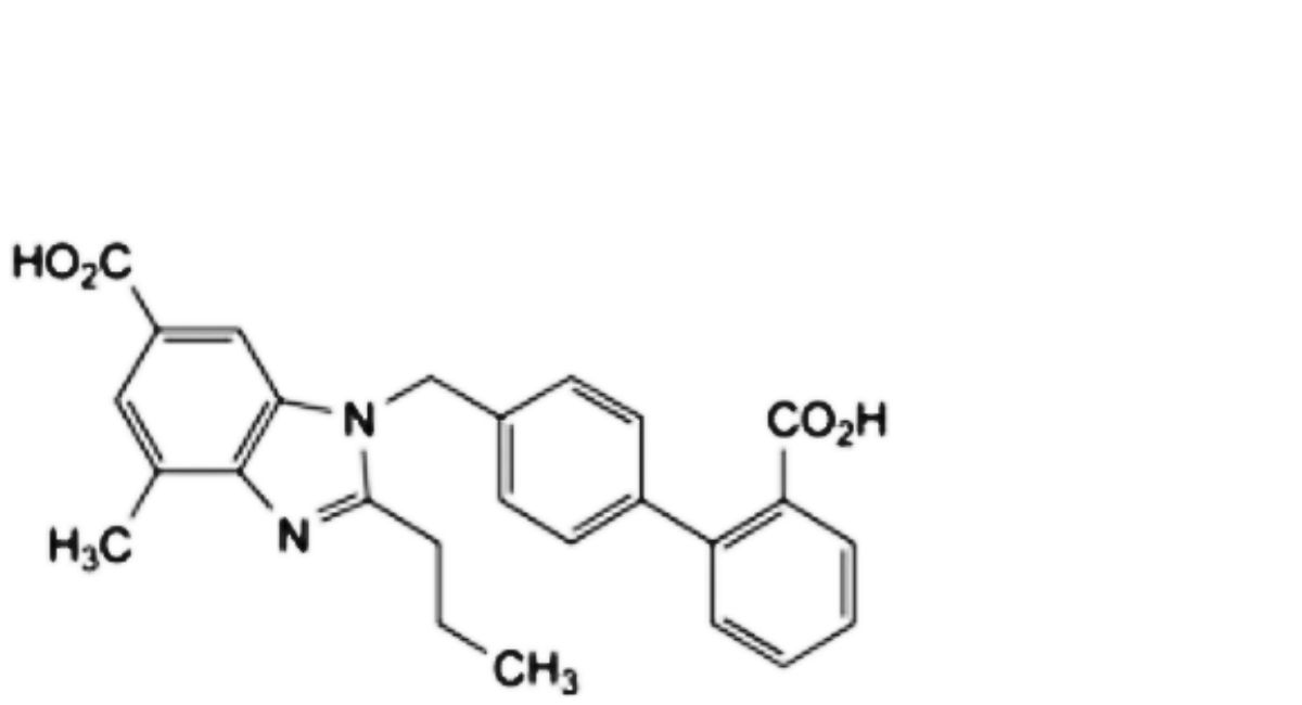 E. 1-[(2′-carboxy[1,1′-biphenyl]-4-yl)methyl]-4-methyl-2-propyl-1H-benzimidazole-6-carboxylic acid,