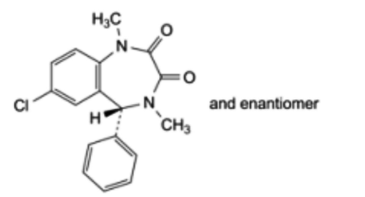 G. (5RS)-7-chloro-1,4-dimethyl-5-phenyl-4,5-dihydro-1H-1,4-benzodiazepine-2,3-dione,