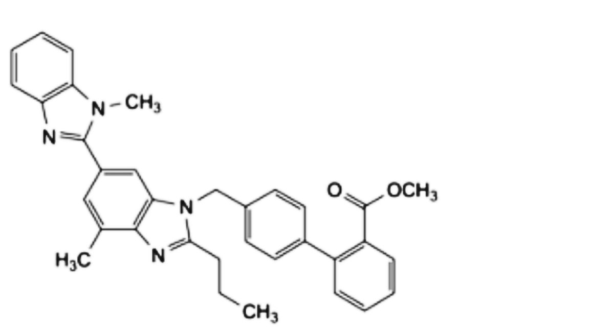 I. methyl 4′-[(1,7′-dimethyl-2′-propyl-1H,3′H-[2,5′-bibenzimidazol]-3′-yl)methyl][1,1′-biphenyl]-2-carboxylate,