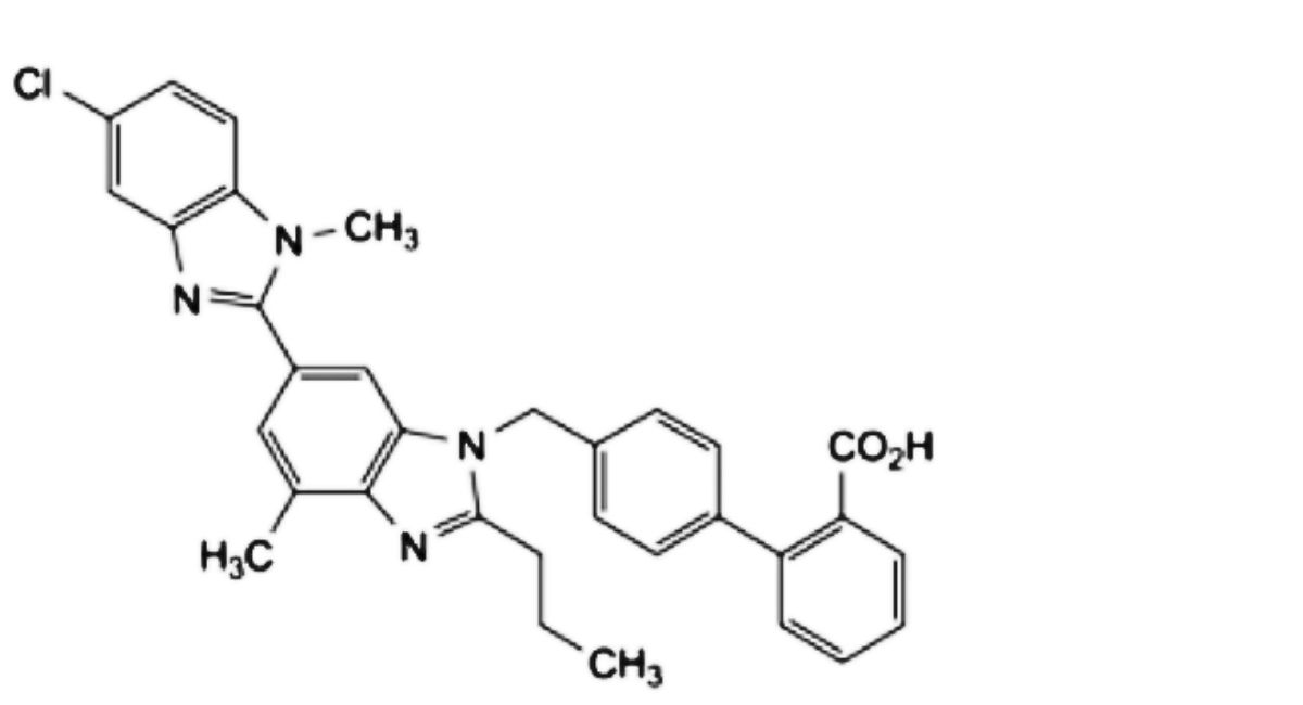 J. 4′-[(5-chloro-1,7′-dimethyl-2′-propyl-1H,3′H-[2,5′-bibenzimidazol]-3′-yl)methyl][1,1′-biphenyl]-2-carboxylic acid