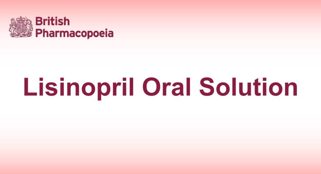 Lisinopril Oral Solution