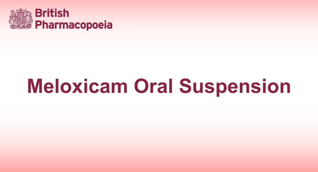 Meloxicam Oral Suspension