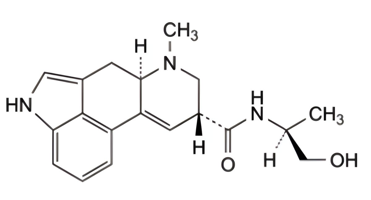 D. (6aR,9R)-N-[(1S)-2-hydroxy-1-methylethyl]-7-methyl-4,6,6a,7,8,9-hexahydroindolo[4,3-fg]quinoline-9- carboxamide (ergometrine), ​