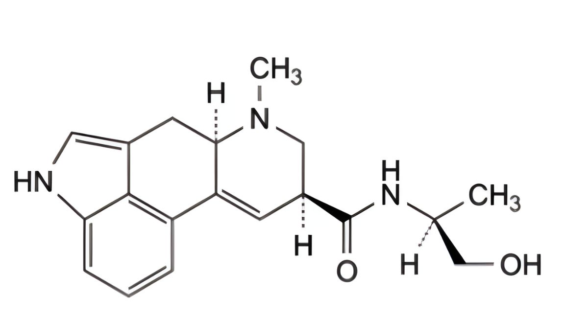 F. (6aR,9S)-N-[(1S)-2-hydroxy-1-methylethyl]-7-methyl-4,6,6a,7,8,9-hexahydroindolo[4,3-fg]quinoline-9- carboxamide (ergometrinine), ​
