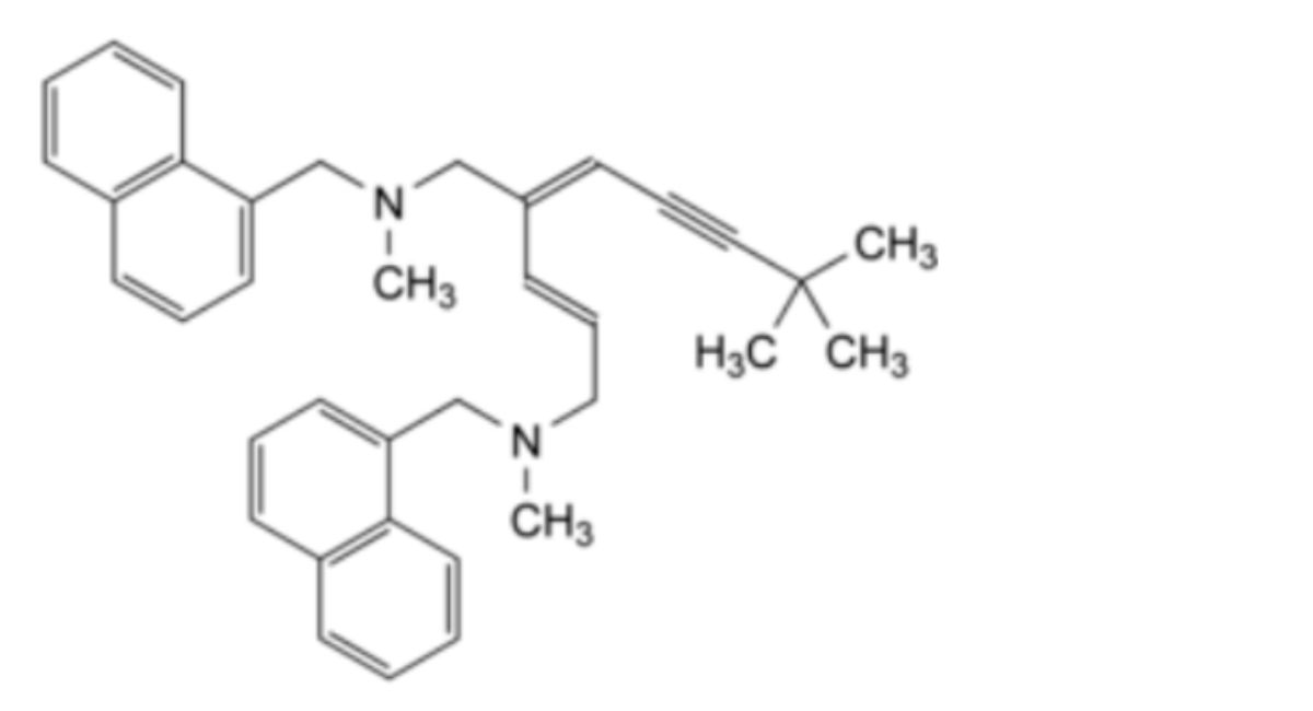 E. (2E,4E)-4-(4,4-dimethylpent-2-yn-1-ylidene)-N,N′-dimethyl-N,N′-bis(naphthalen-1-ylmethyl)pent-2-ene-1,5-diamine,