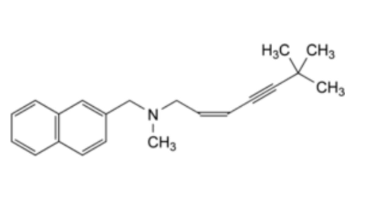 F. (2Z)-N,6,6-trimethyl-N-(naphthalen-2-ylmethyl)hept-2-en-4-yn-1-amine (cis-isoterbinafine).