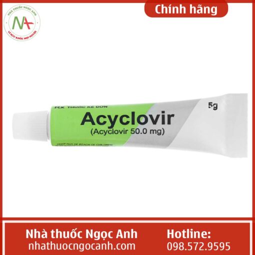 Tuýp thuốc Acyclovir Cream Sinil 5g
