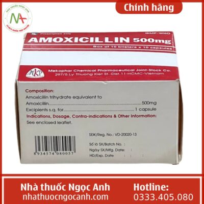 Amoxicillin 500mg Mekophar