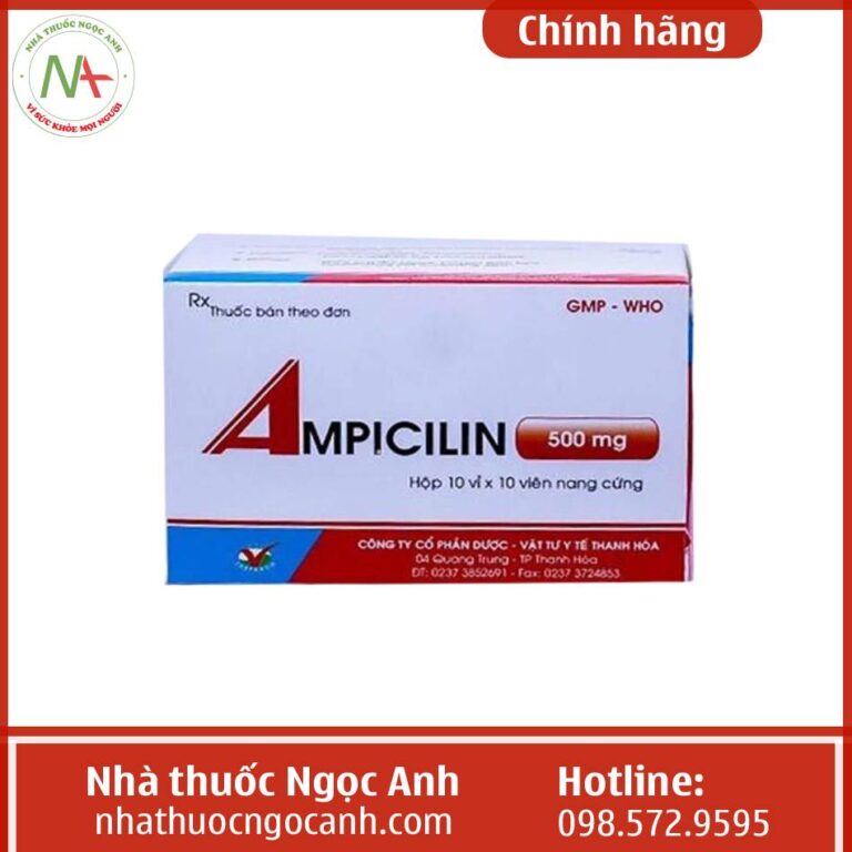 Thuốc kháng sinh Ampicilin 500mg - Thephaco