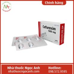 Cefuroxim 500 mg Pharimexco-Công dụng chủ yếu của thuốc là điều trị các nhiễm khuẩn đường hô hấp dưới ở mức độ nhẹ