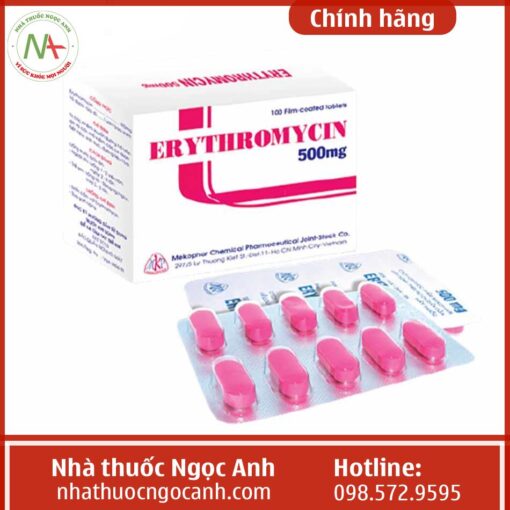 Erythromycin 500mg MKP là thuốc gì?