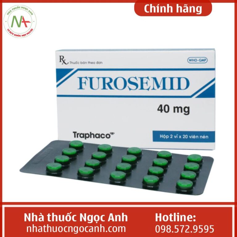 Hộp thuốc Furosemid kèm vỉ