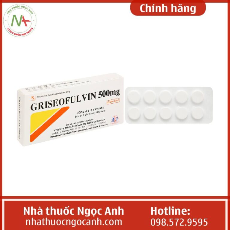 Thuốc Griseofulvin Mekophar 500mg