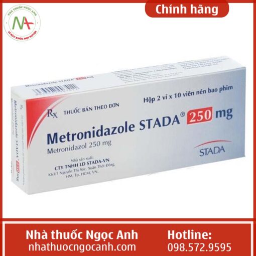 Hộp thuốc Metronidazole Stada 250mg