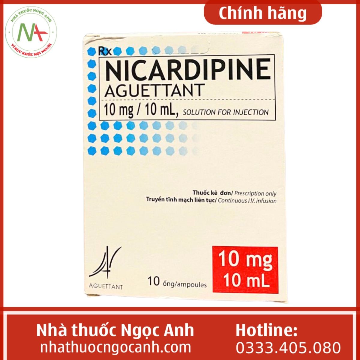 thuốc Nicardipine-Aguettant-10mg-10ml