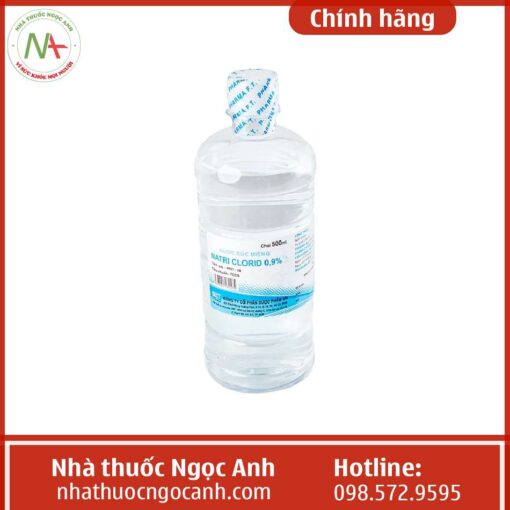Nước muối sinh lý Natri clorid 0.9% 500ml FT Pharma