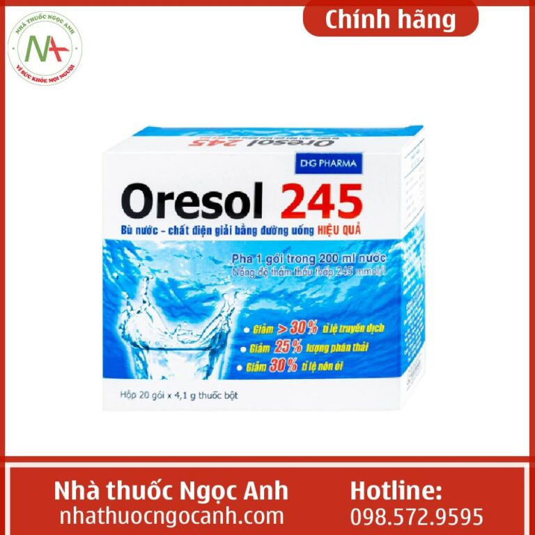 Mặt trước hộp thuốc Oresol 245