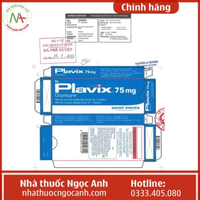 Nhãn thuốc Plavix 75mg