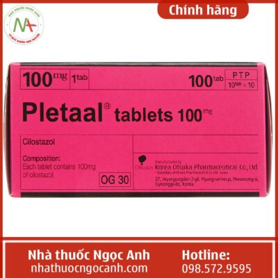 Liều dùng Pletaal tablets 100mg