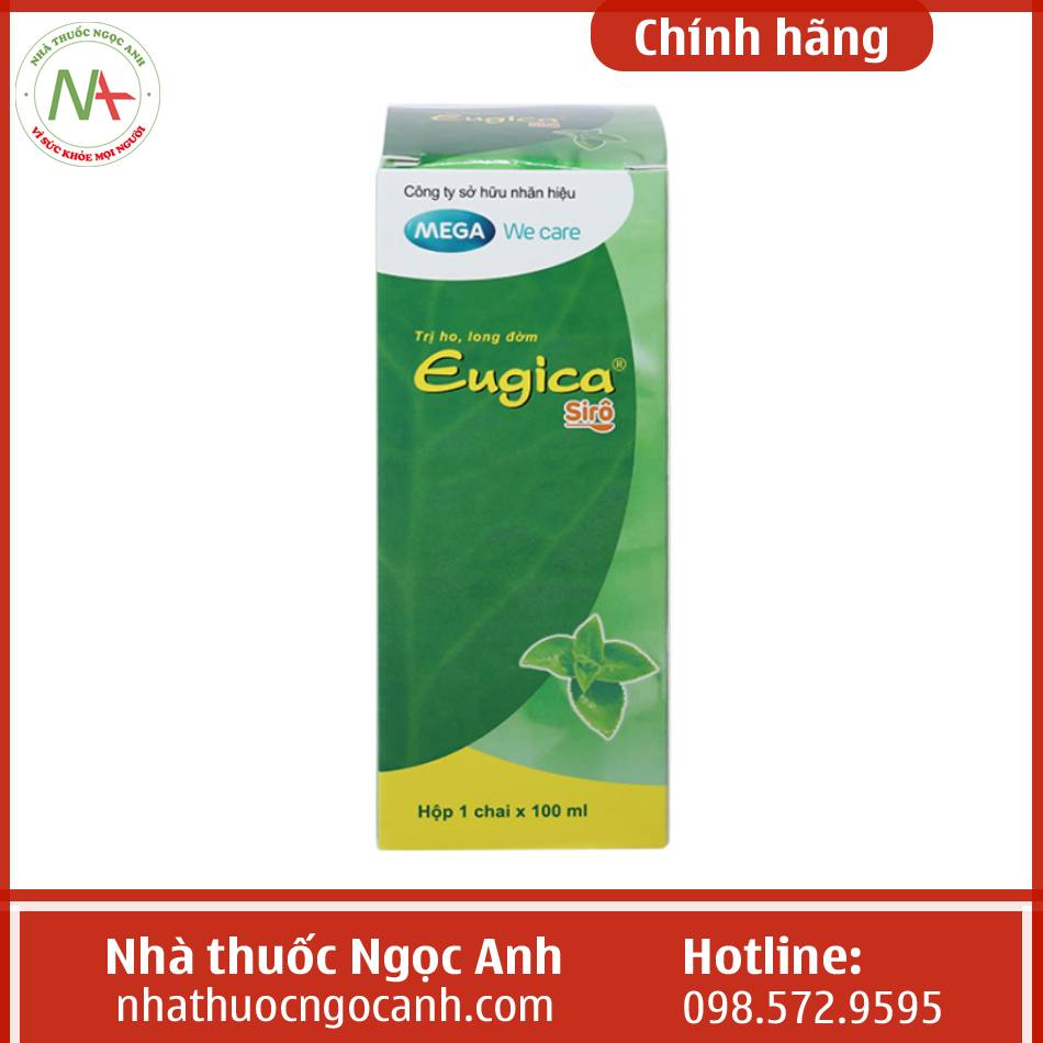 Chính diện hộp Siro Eugica