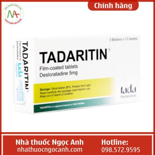 Tem nhập khẩu của thuốc Tadaritin