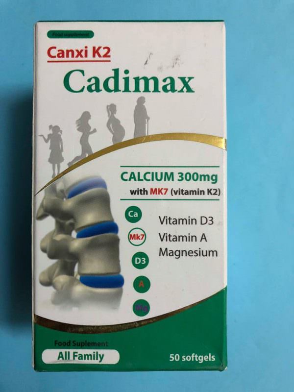 Thực Phẩm Chứng Năng Cadimax Bổ Sung Canxi Giúp Xương Chắc Khỏe