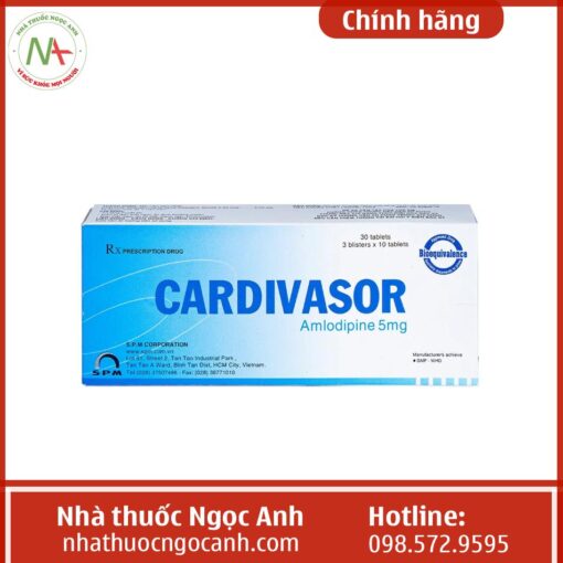 Hình ảnh hộp thuốc Cardivasor