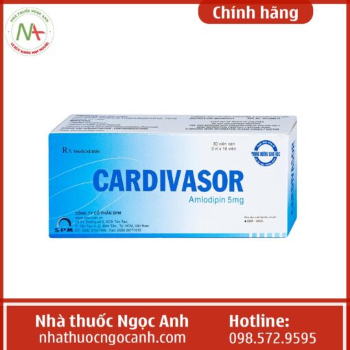 Hình ảnh hộp thuốc Cardivasor