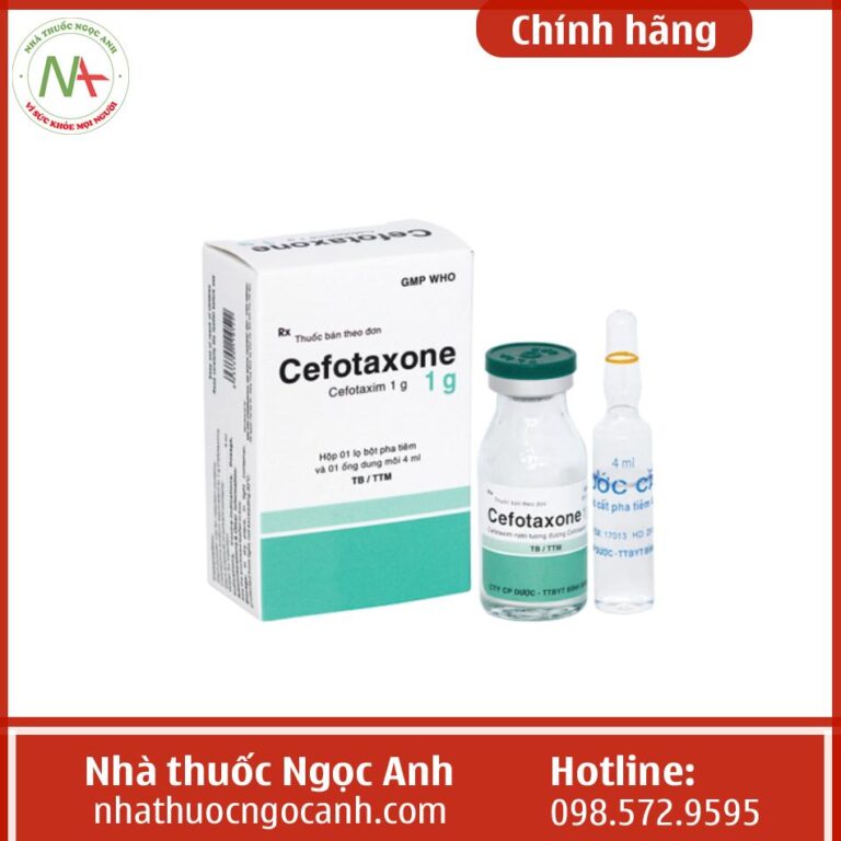 Hình ảnh hộp thuốc cefotaxone 1g