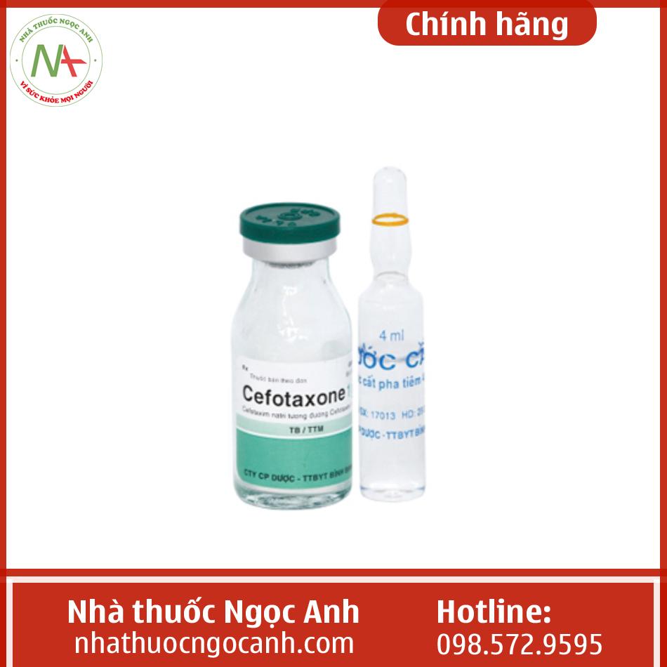 Hình ảnh hộp thuốc cefotaxone 1g